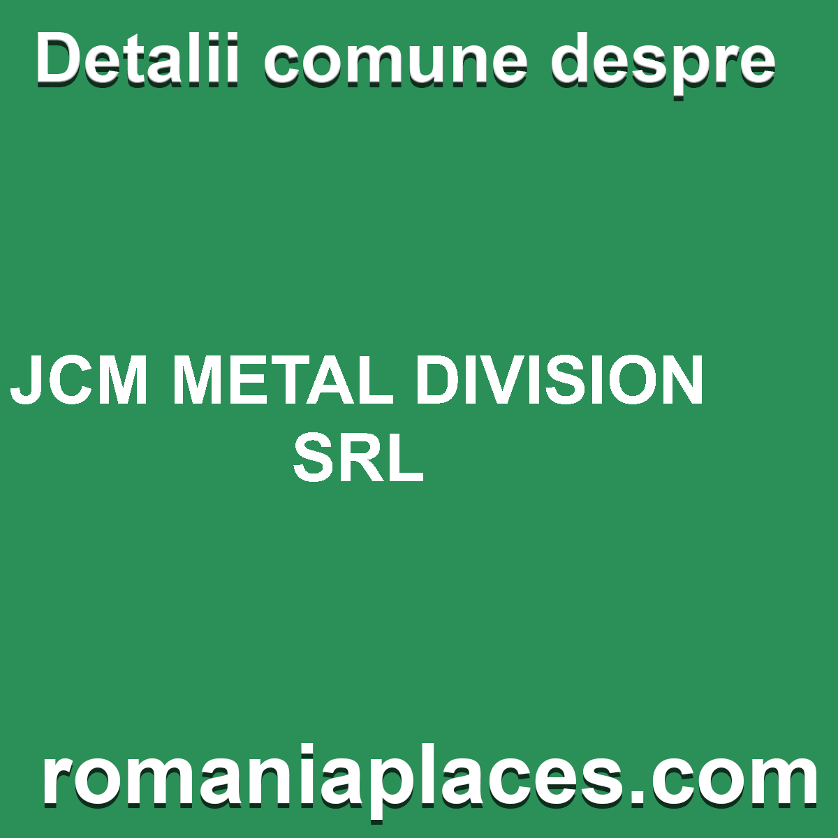 JCM METAL DIVISION SRL