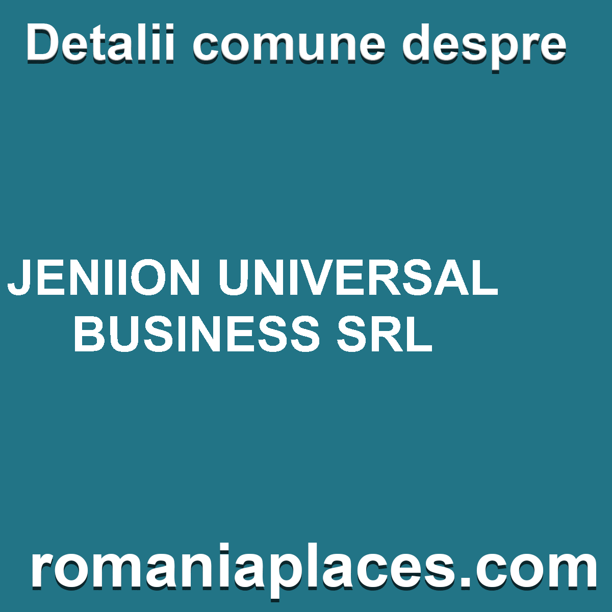 JENIION UNIVERSAL BUSINESS SRL