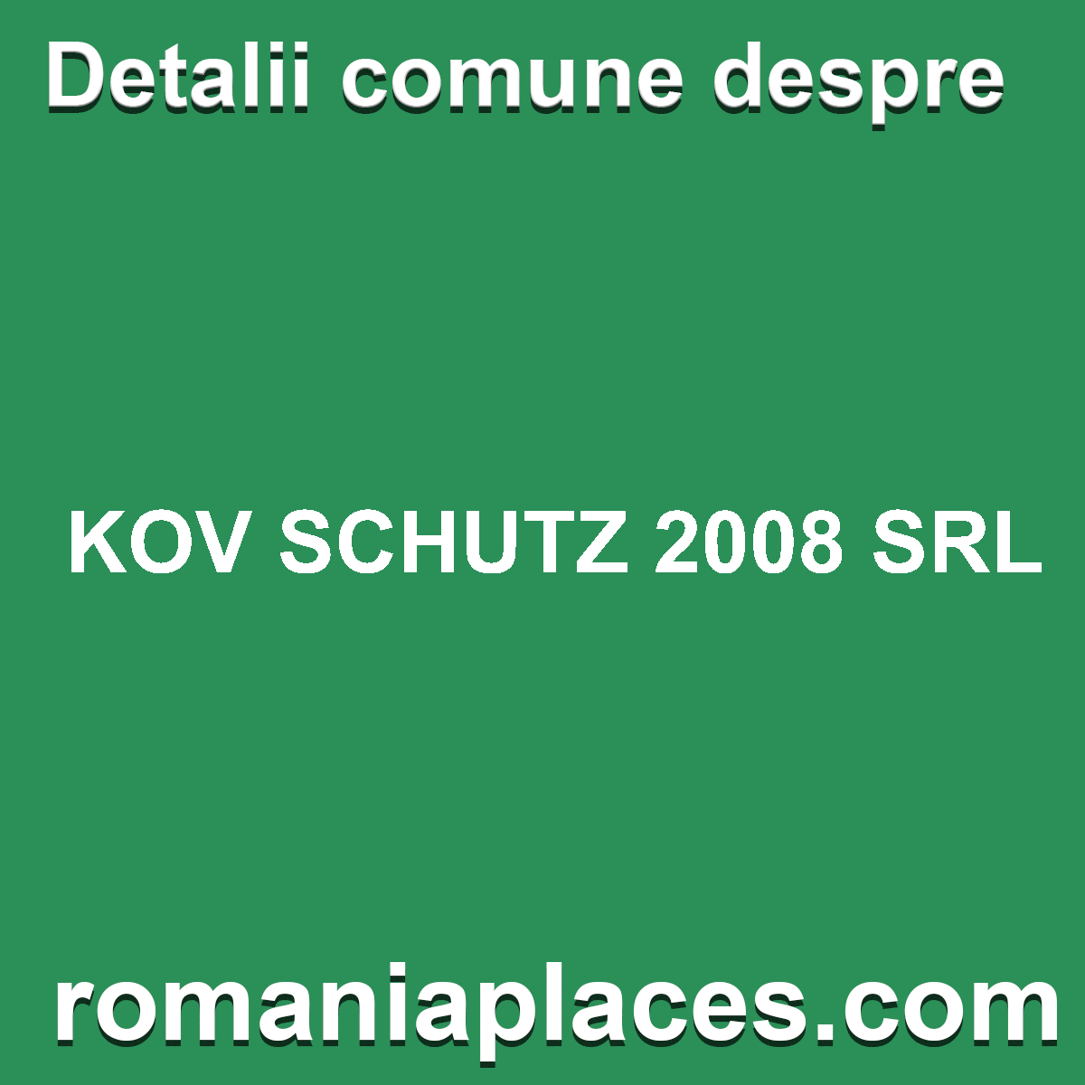 KOV SCHUTZ 2008 SRL