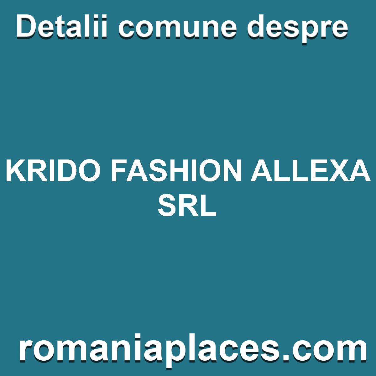 KRIDO FASHION ALLEXA SRL