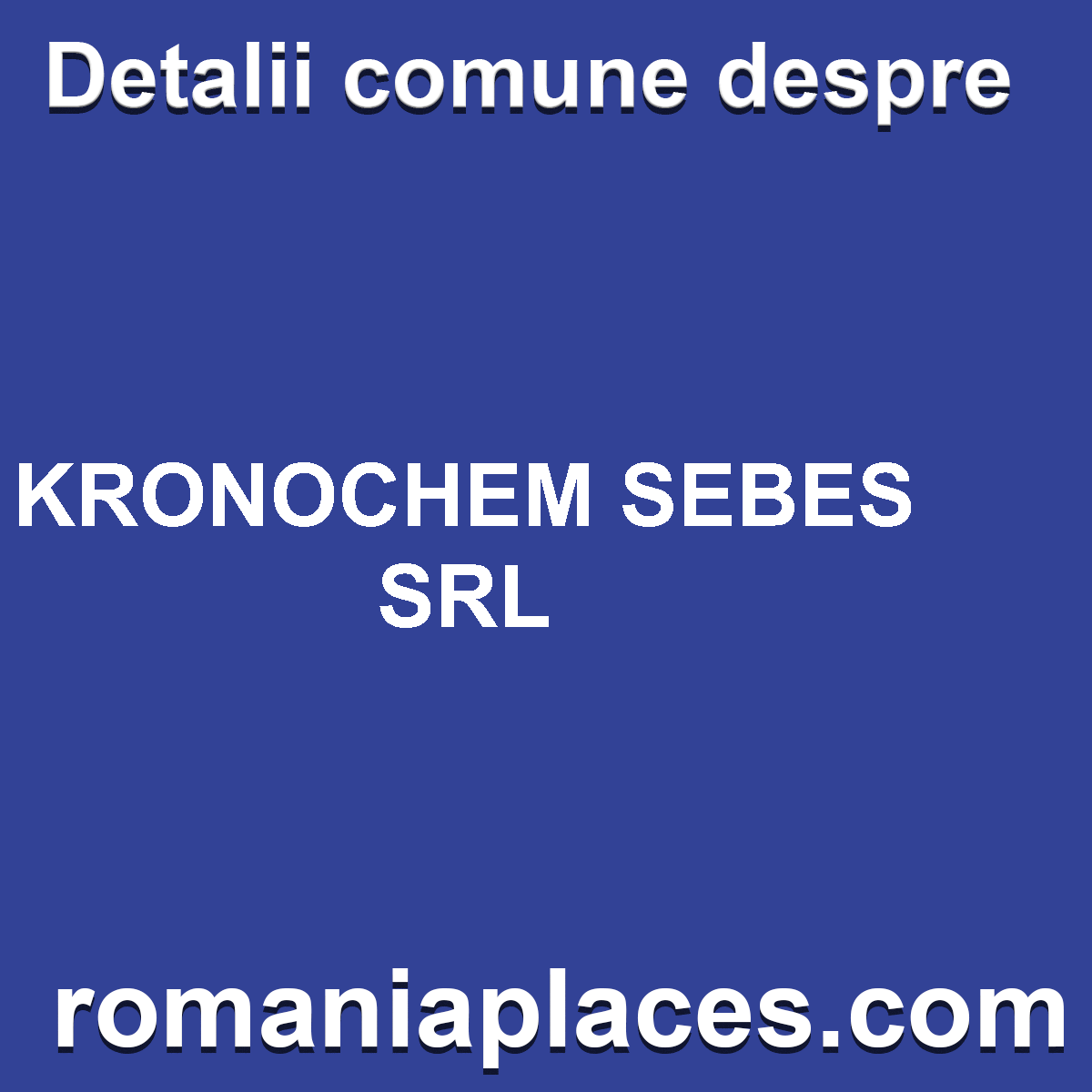 KRONOCHEM SEBES SRL
