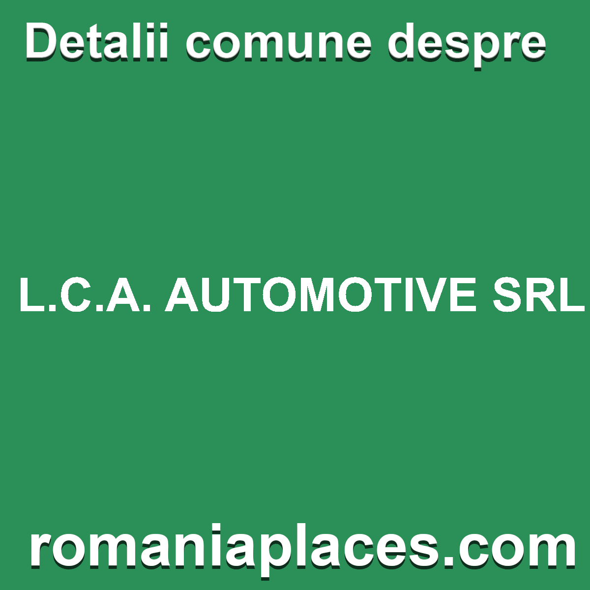L.C.A. AUTOMOTIVE SRL