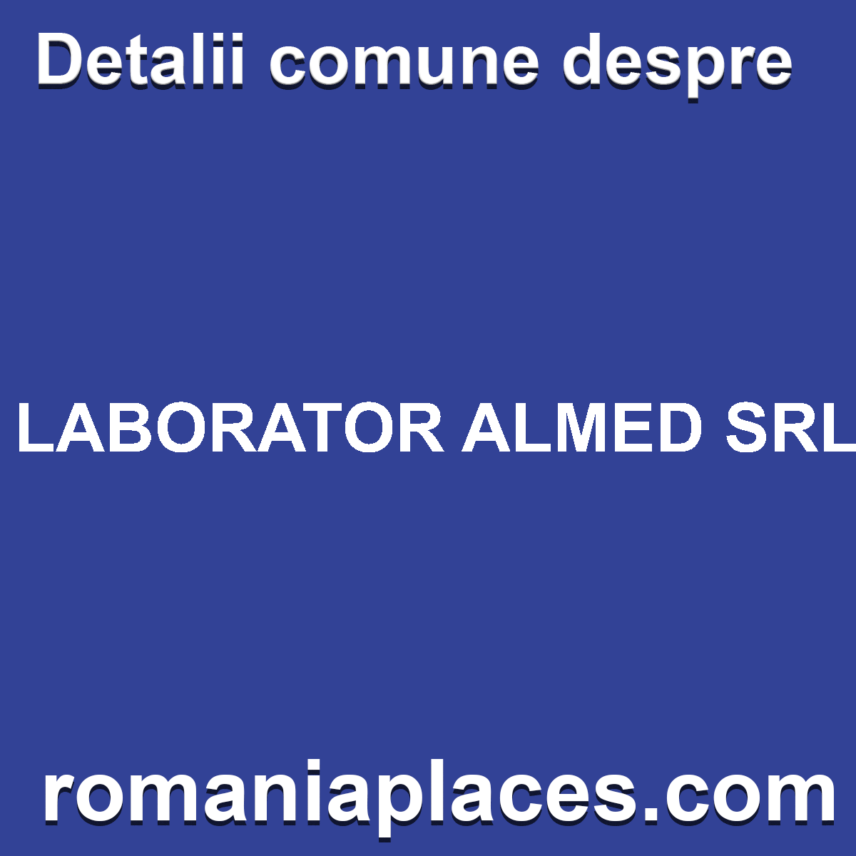 LABORATOR ALMED SRL