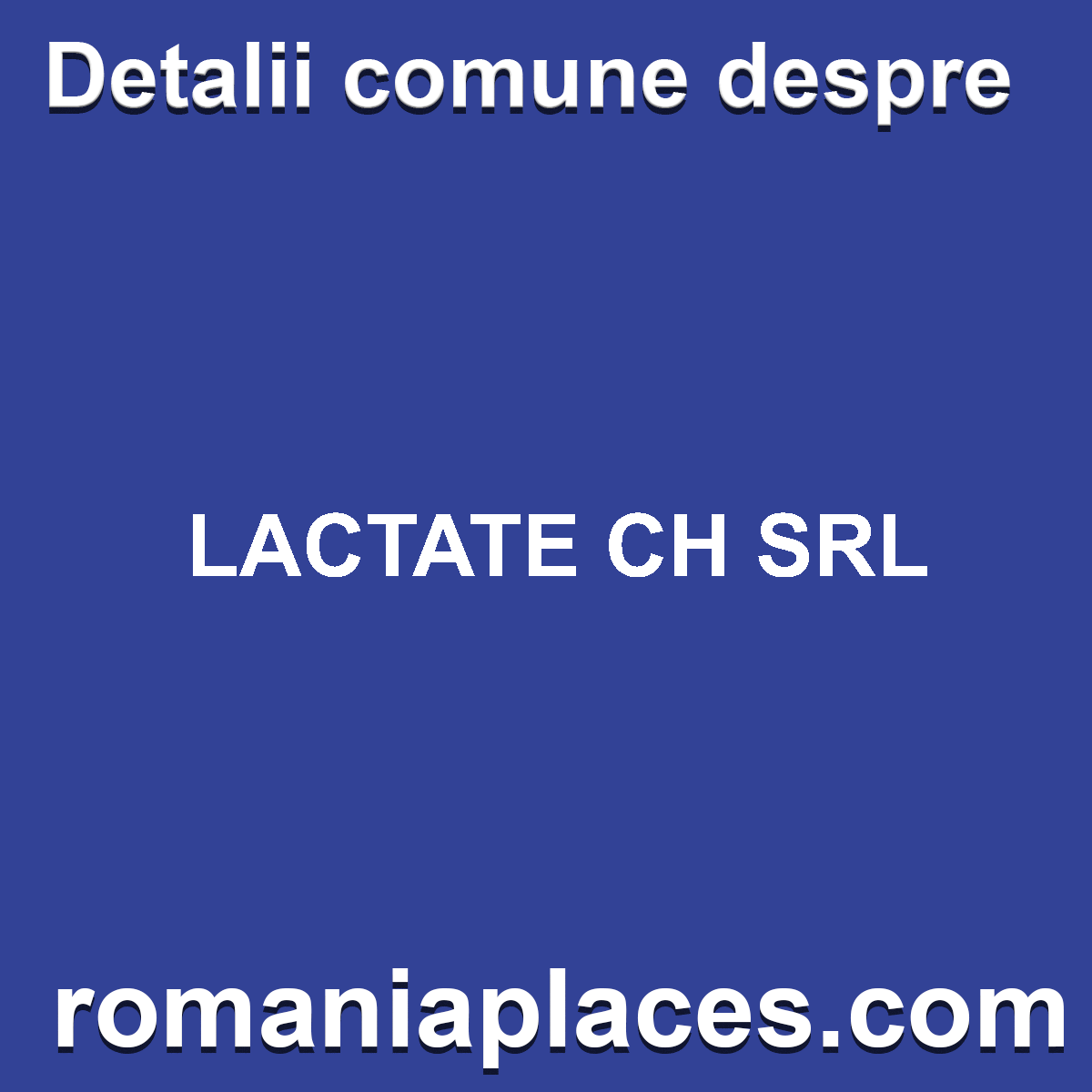 LACTATE CH SRL