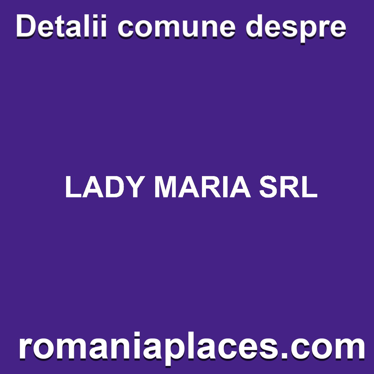 LADY MARIA SRL