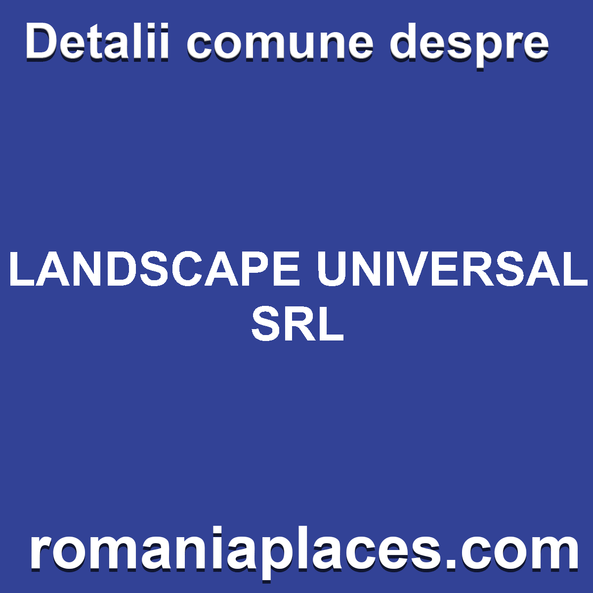 LANDSCAPE UNIVERSAL SRL