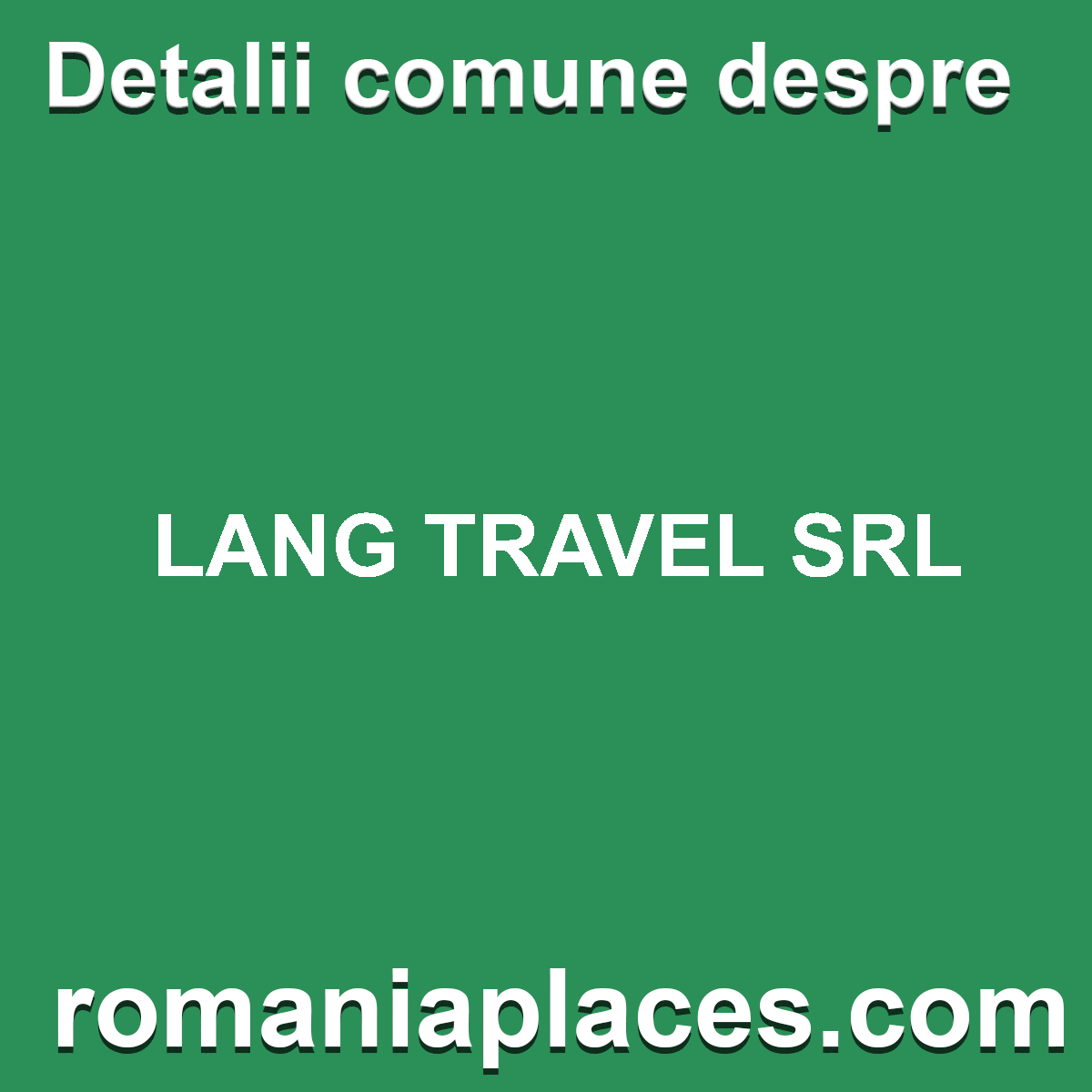 LANG TRAVEL SRL