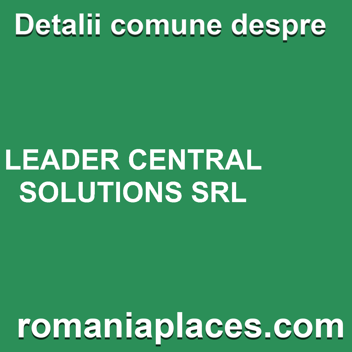 LEADER CENTRAL SOLUTIONS SRL