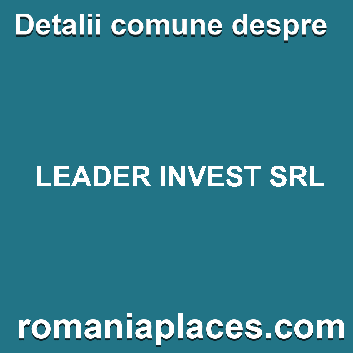 LEADER INVEST SRL