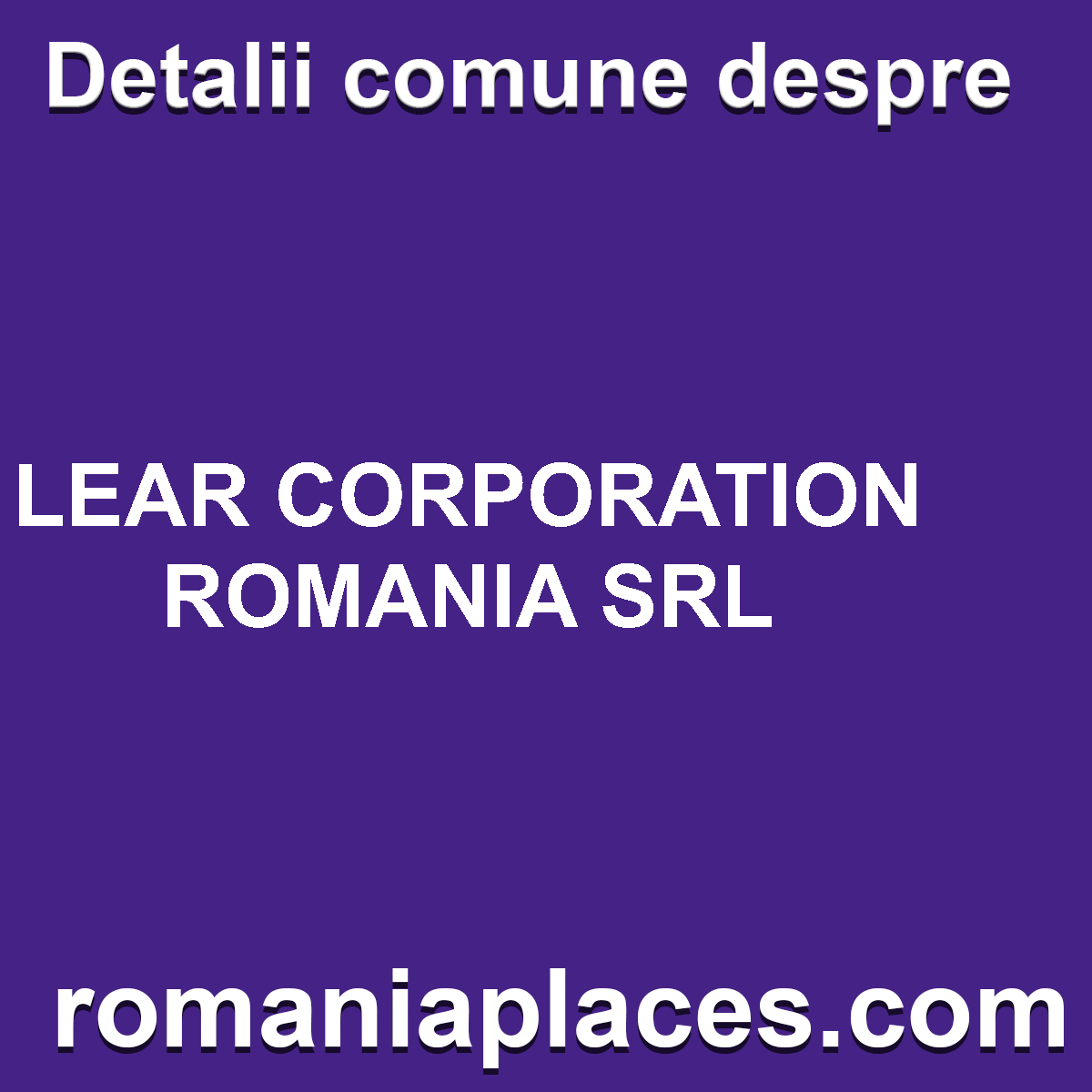 LEAR CORPORATION ROMANIA SRL