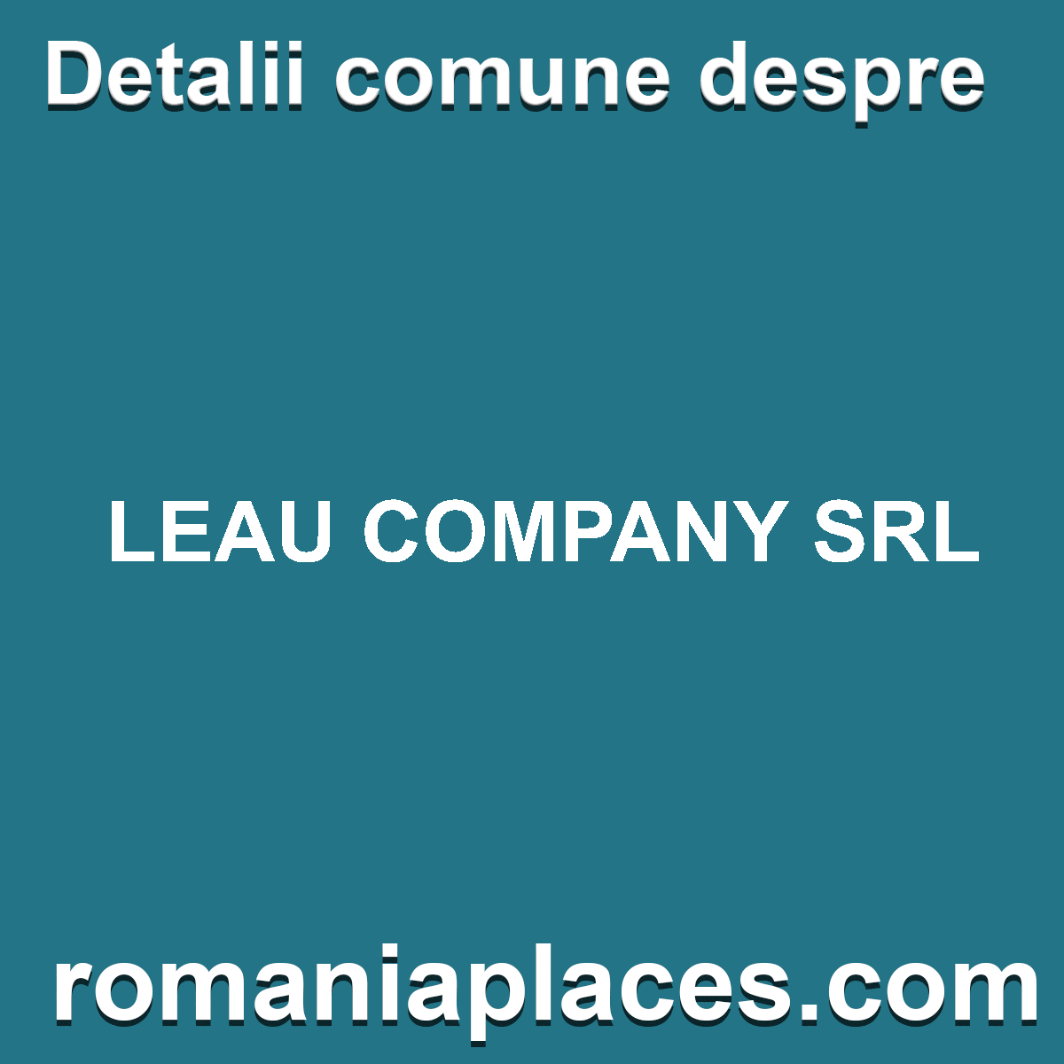 LEAU COMPANY SRL