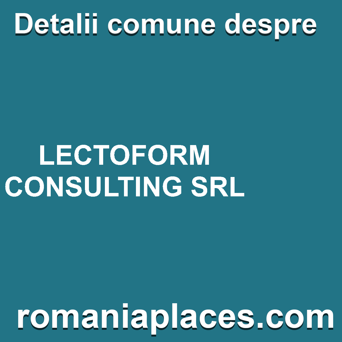 LECTOFORM CONSULTING SRL