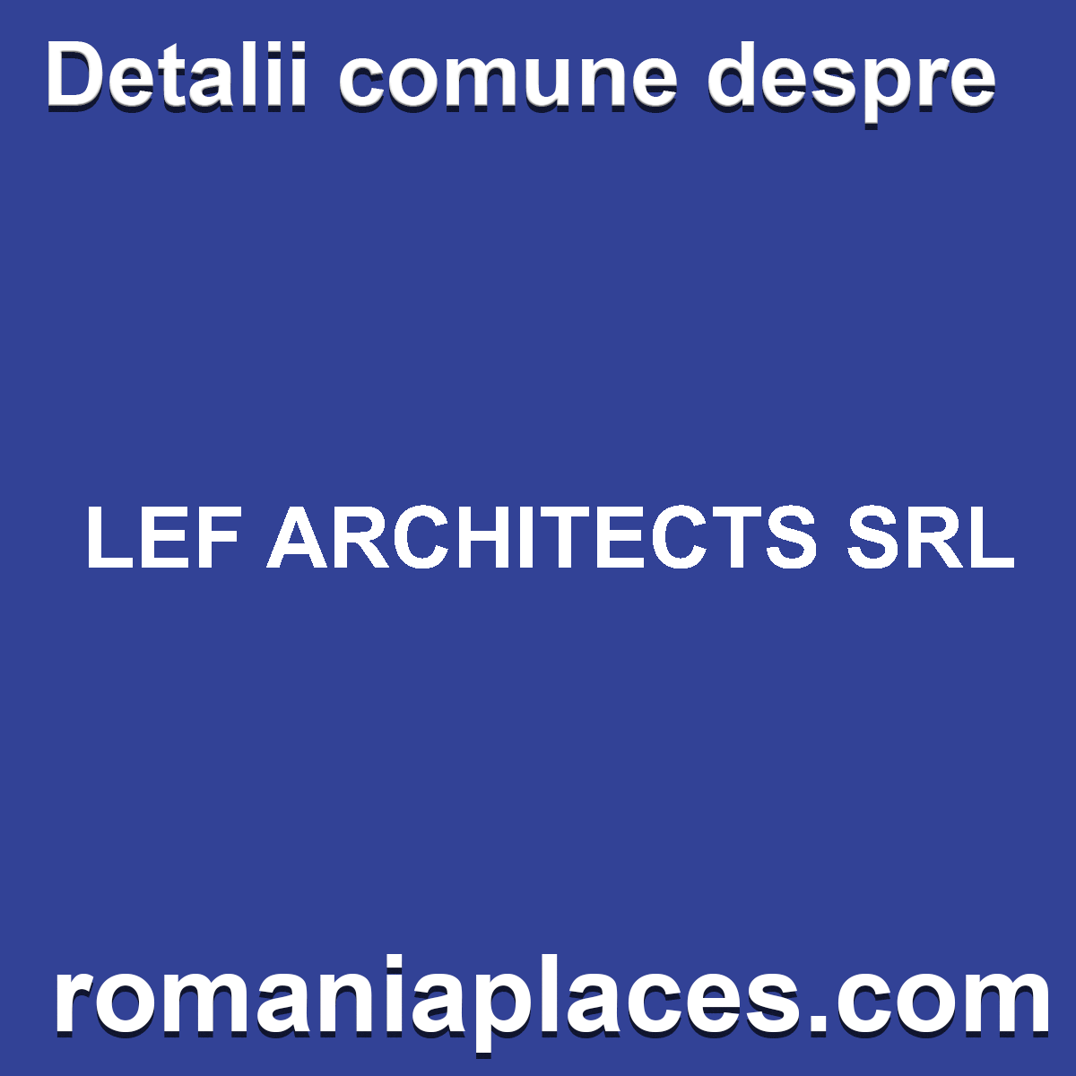 LEF ARCHITECTS SRL