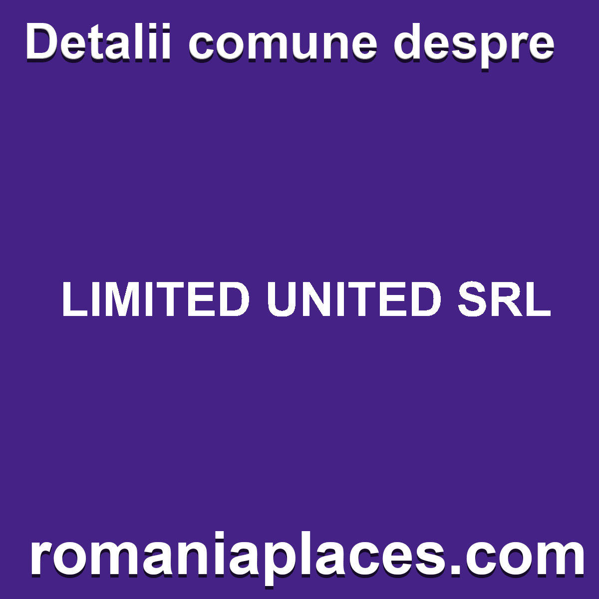LIMITED UNITED SRL