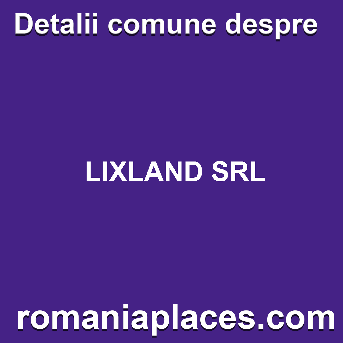 LIXLAND SRL