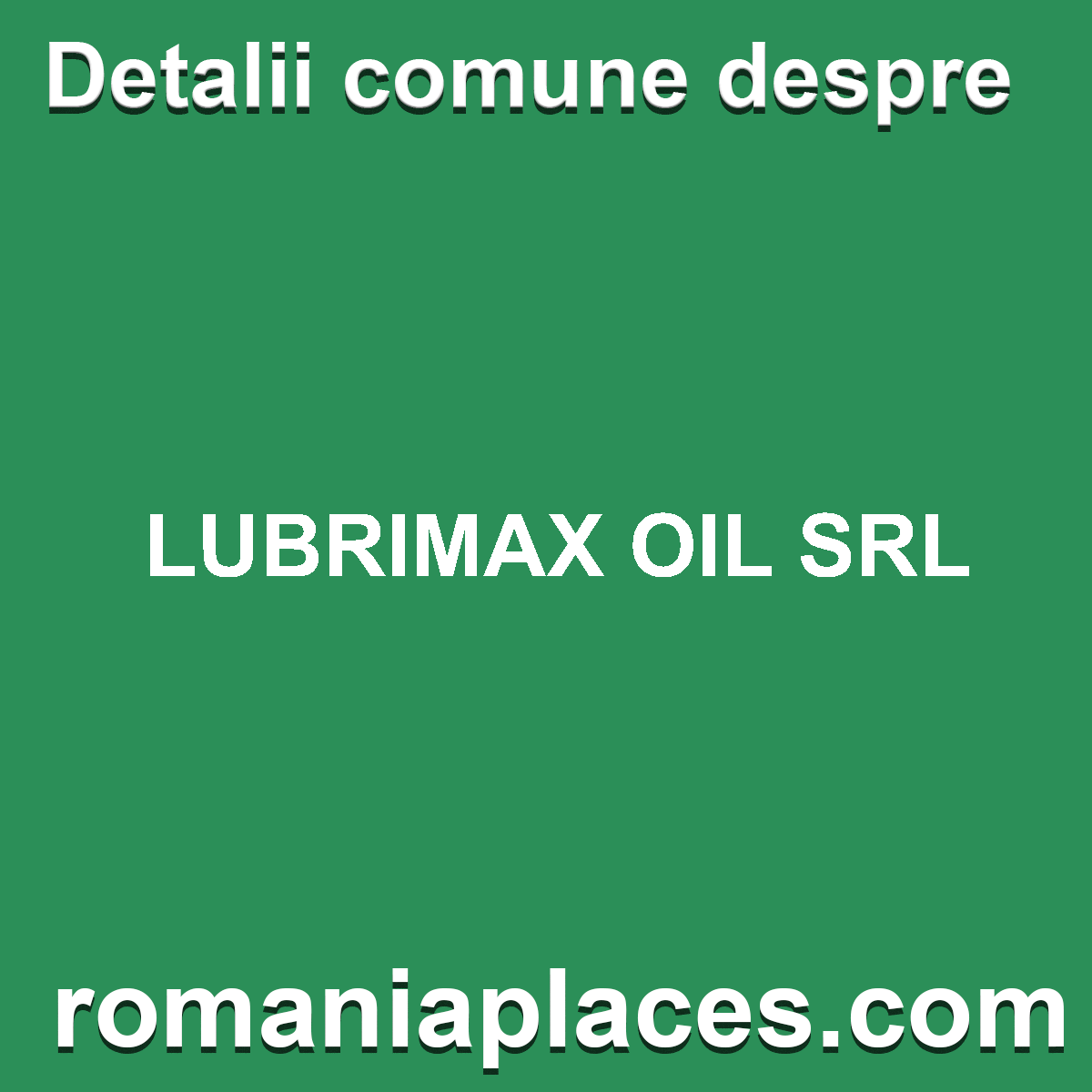 LUBRIMAX OIL SRL