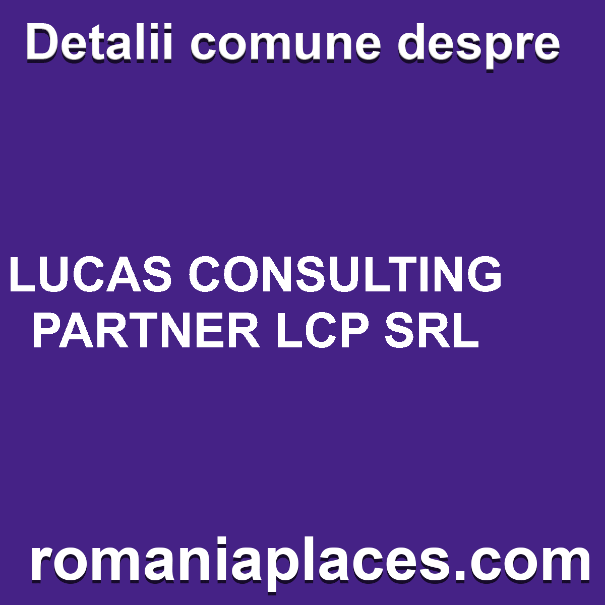 LUCAS CONSULTING PARTNER LCP SRL