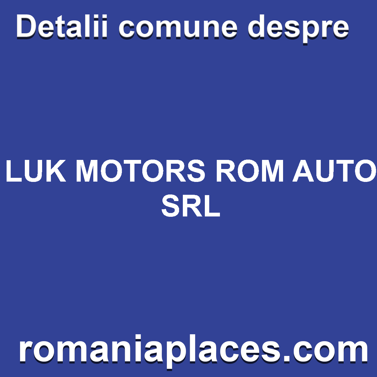 LUK MOTORS ROM AUTO SRL