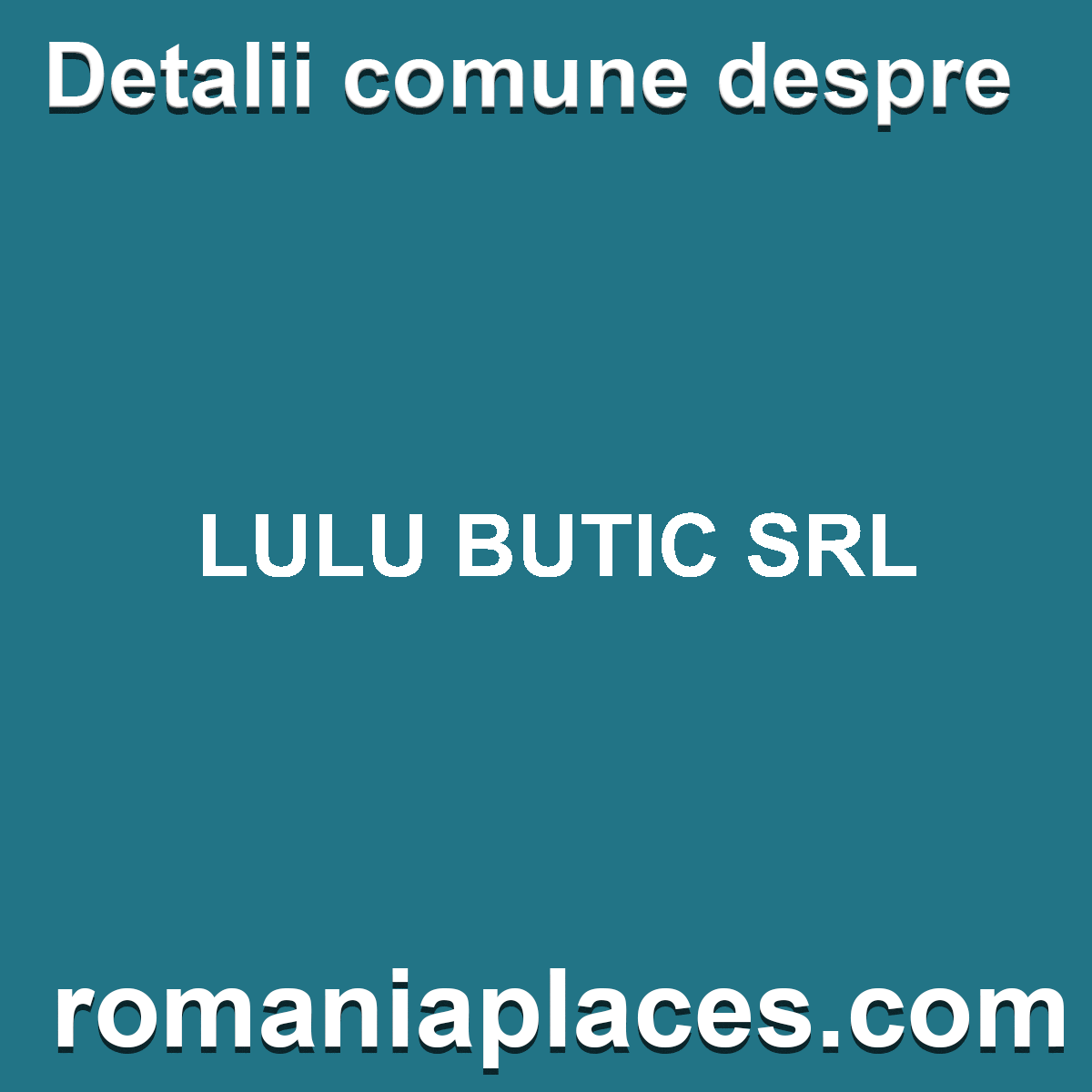 LULU BUTIC SRL