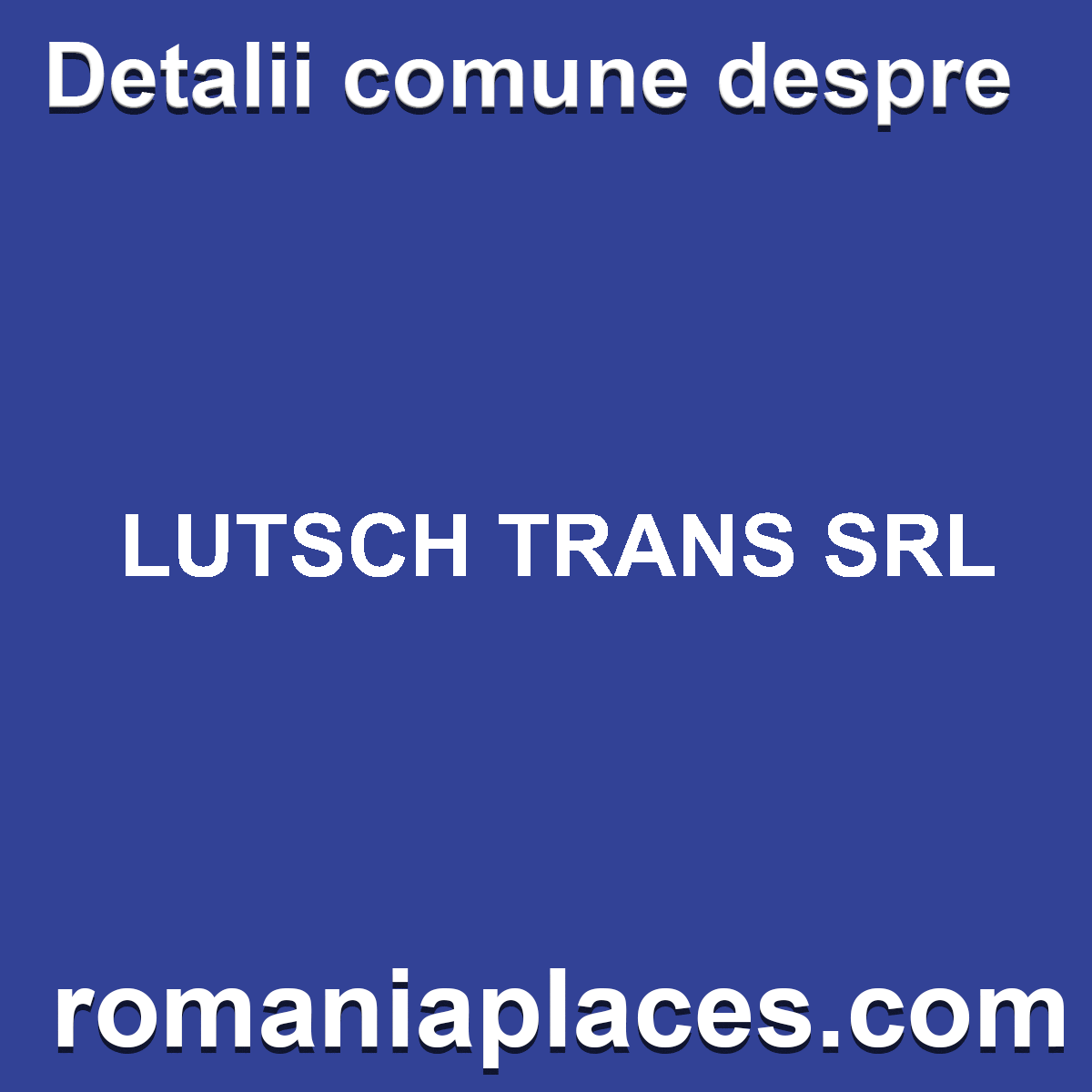 LUTSCH TRANS SRL