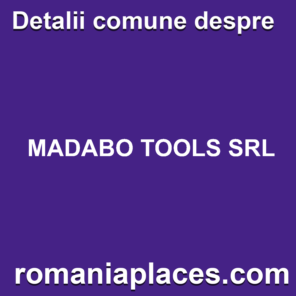 MADABO TOOLS SRL