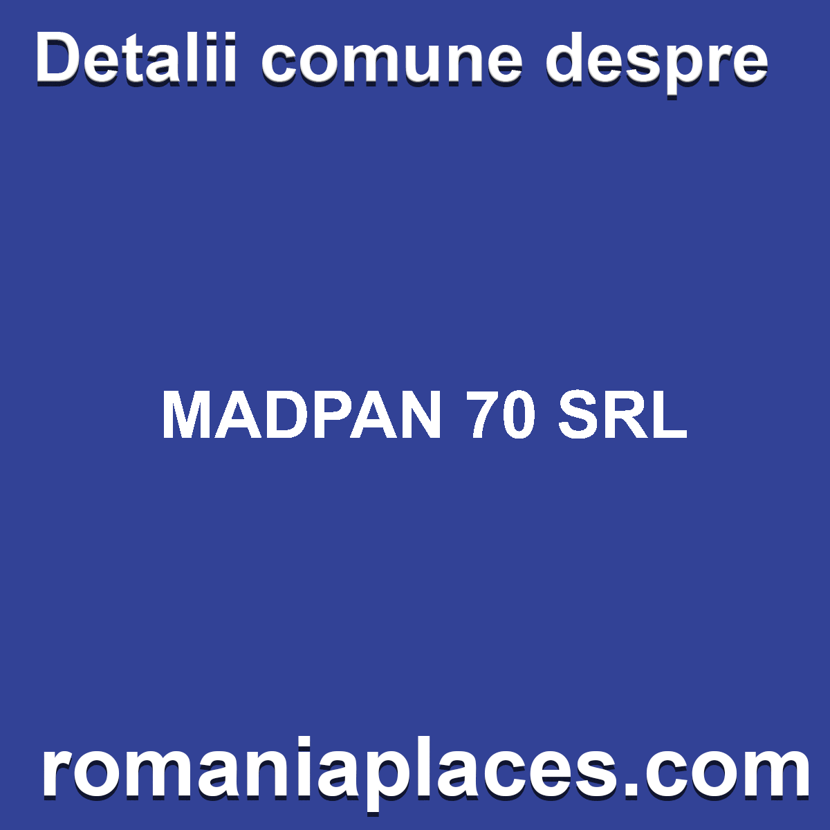 MADPAN 70 SRL