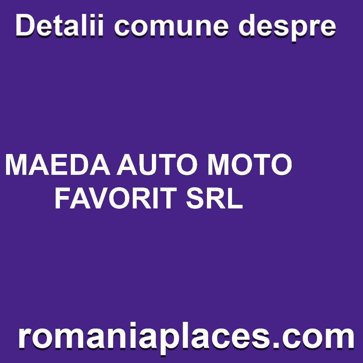 MAEDA AUTO MOTO FAVORIT SRL