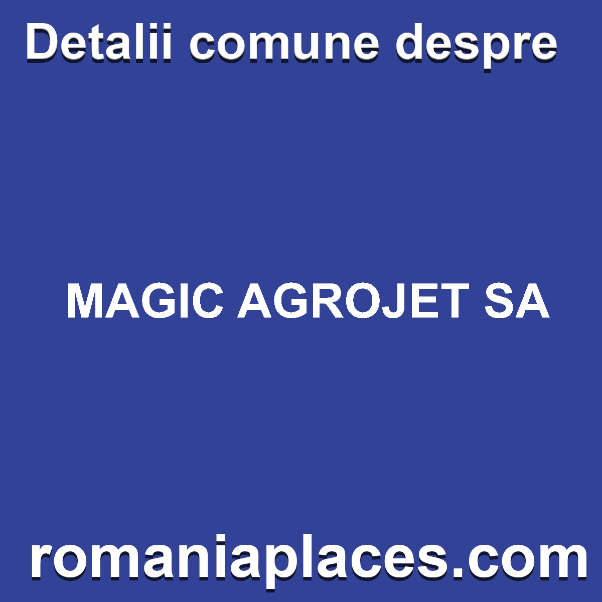 MAGIC AGROJET SA
