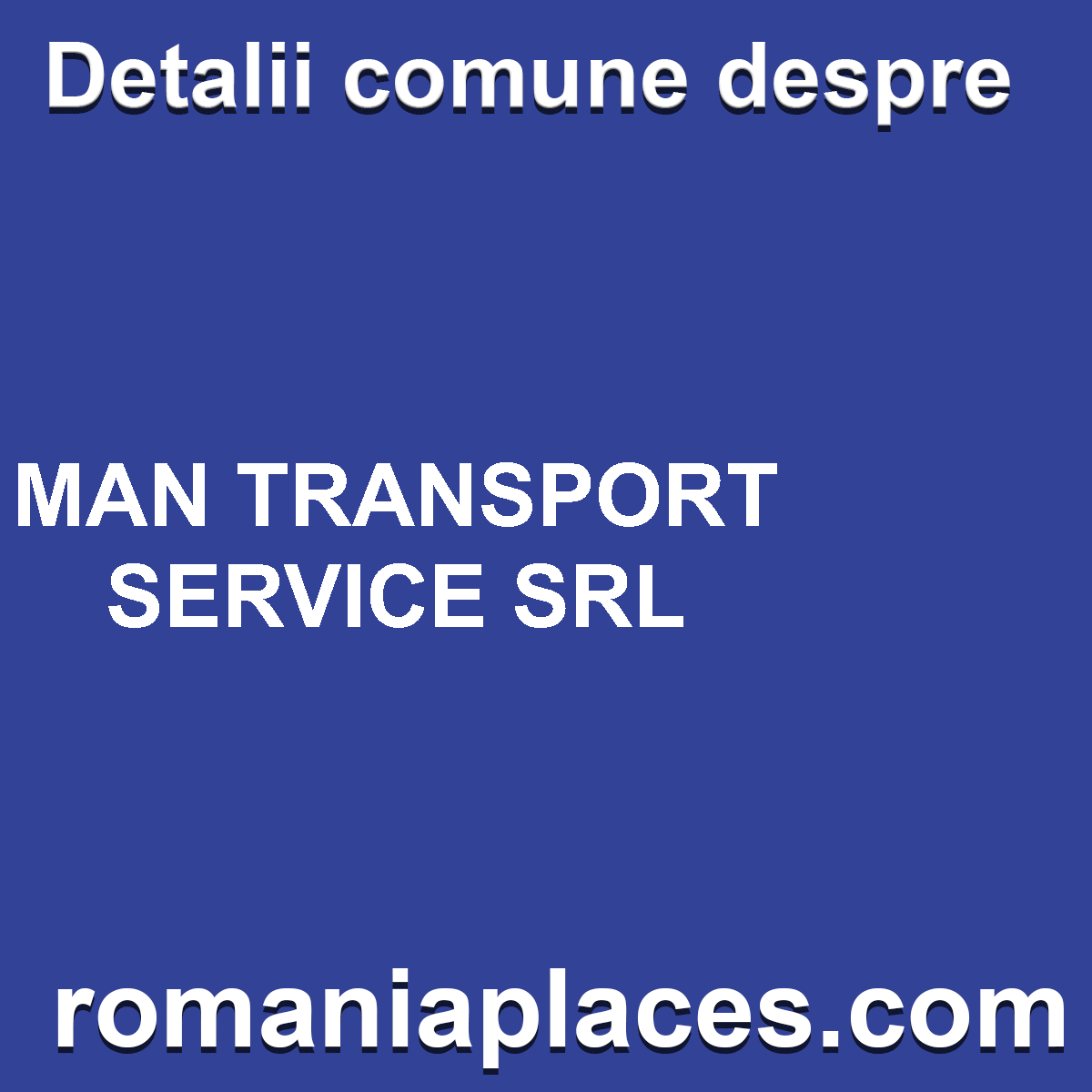 MAN TRANSPORT SERVICE SRL