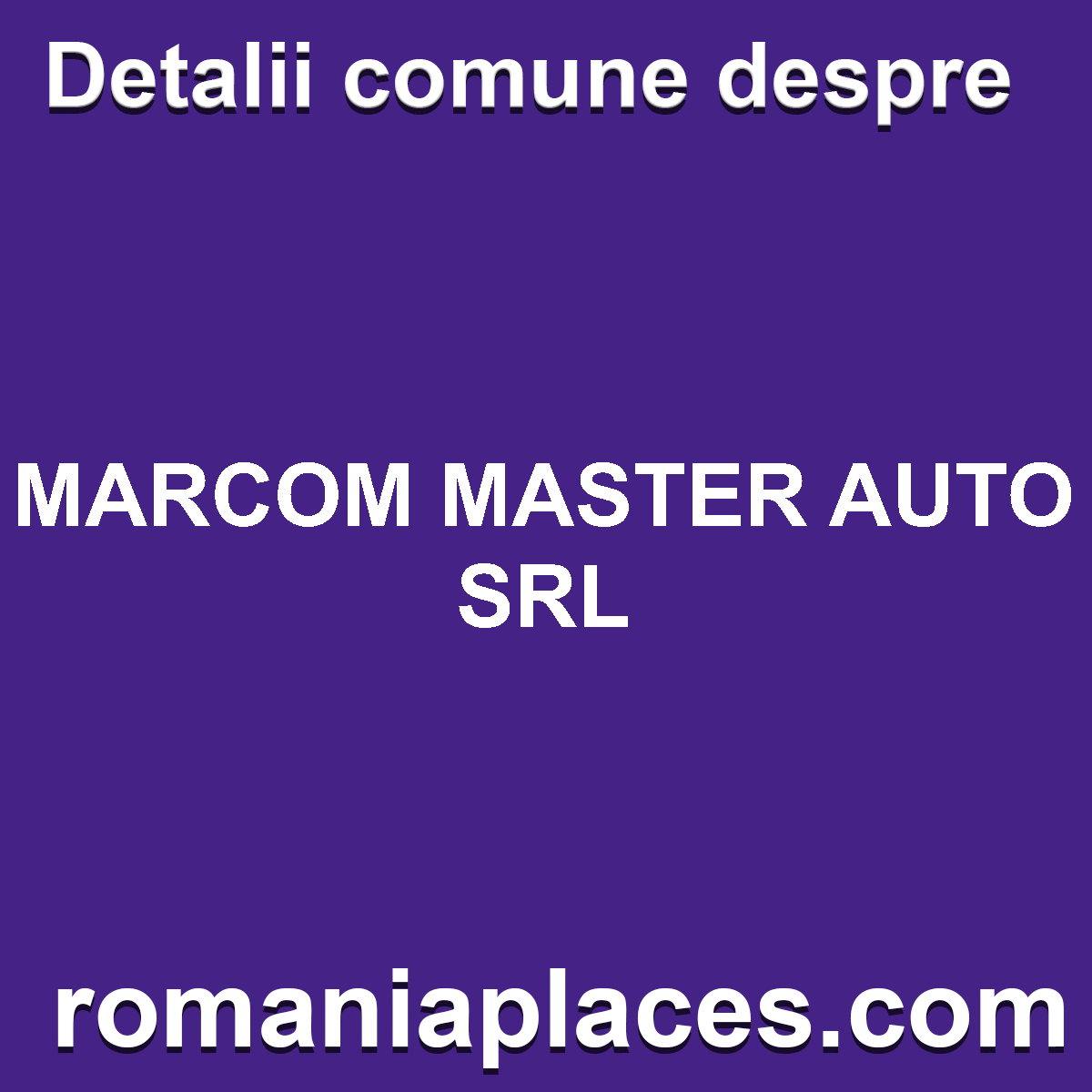 MARCOM MASTER AUTO SRL