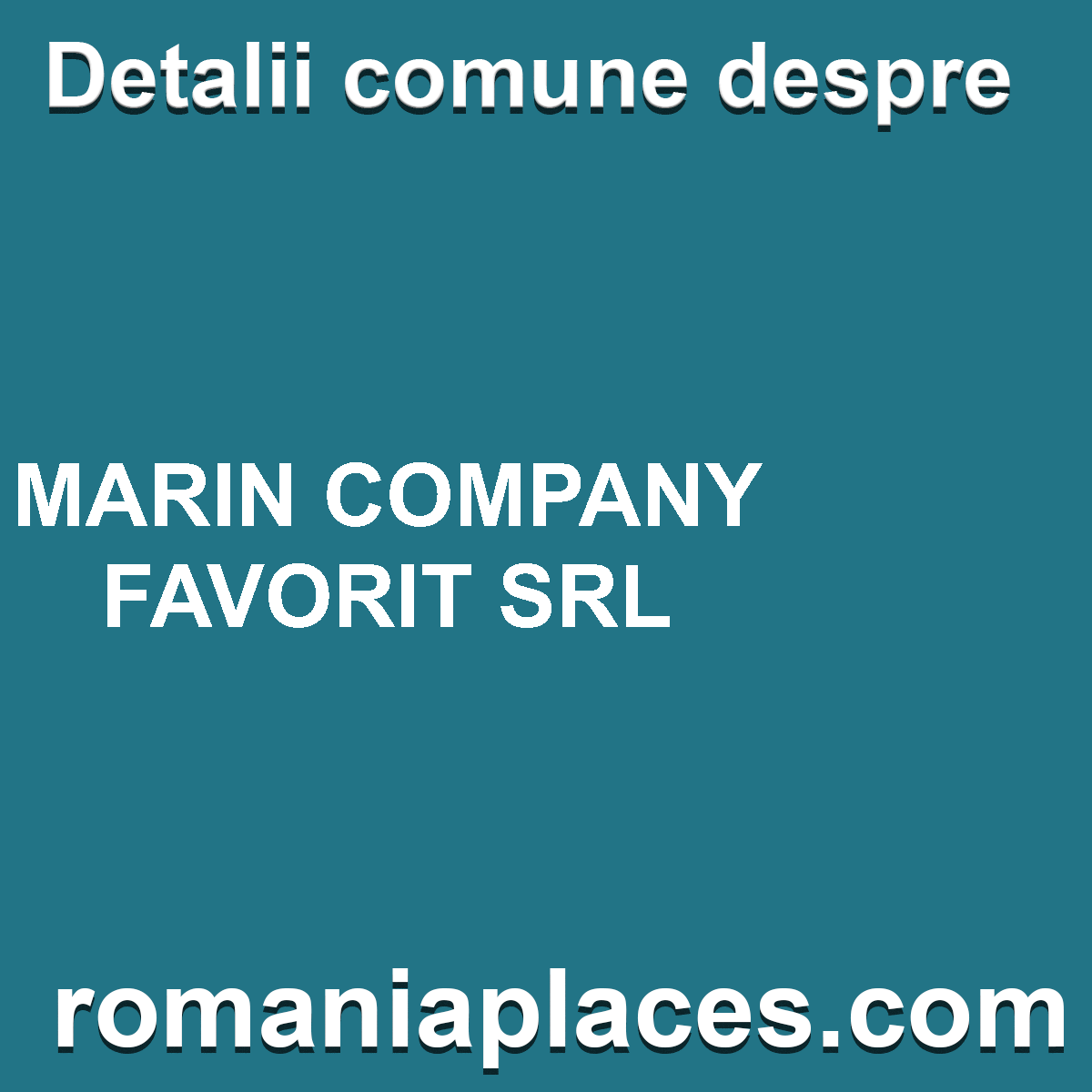 MARIN COMPANY FAVORIT SRL