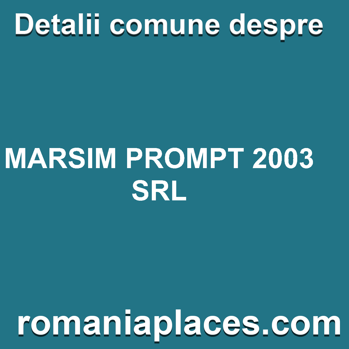 MARSIM PROMPT 2003 SRL