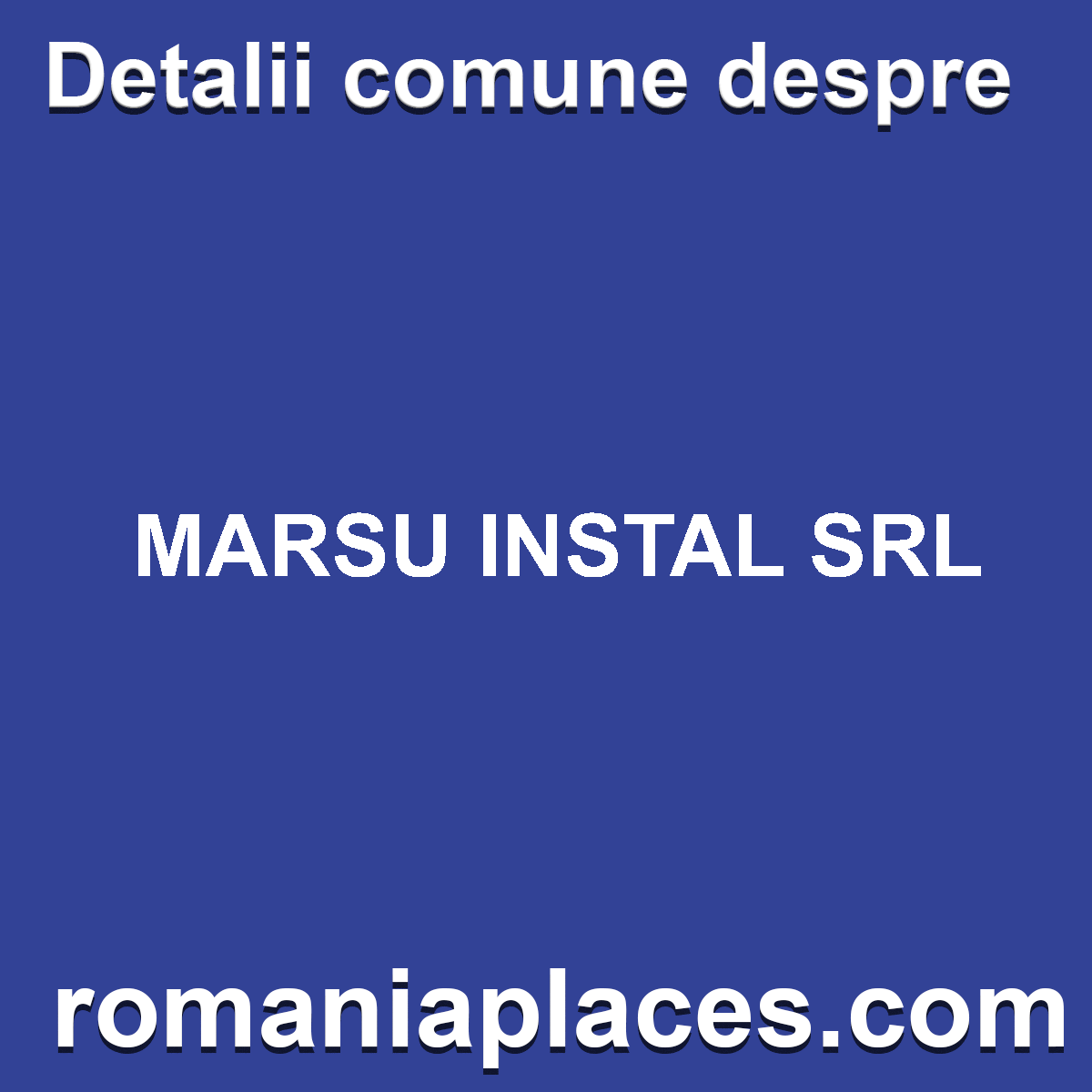 MARSU INSTAL SRL