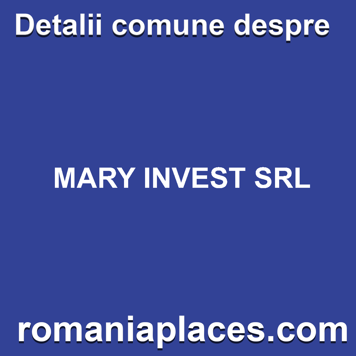 MARY INVEST SRL