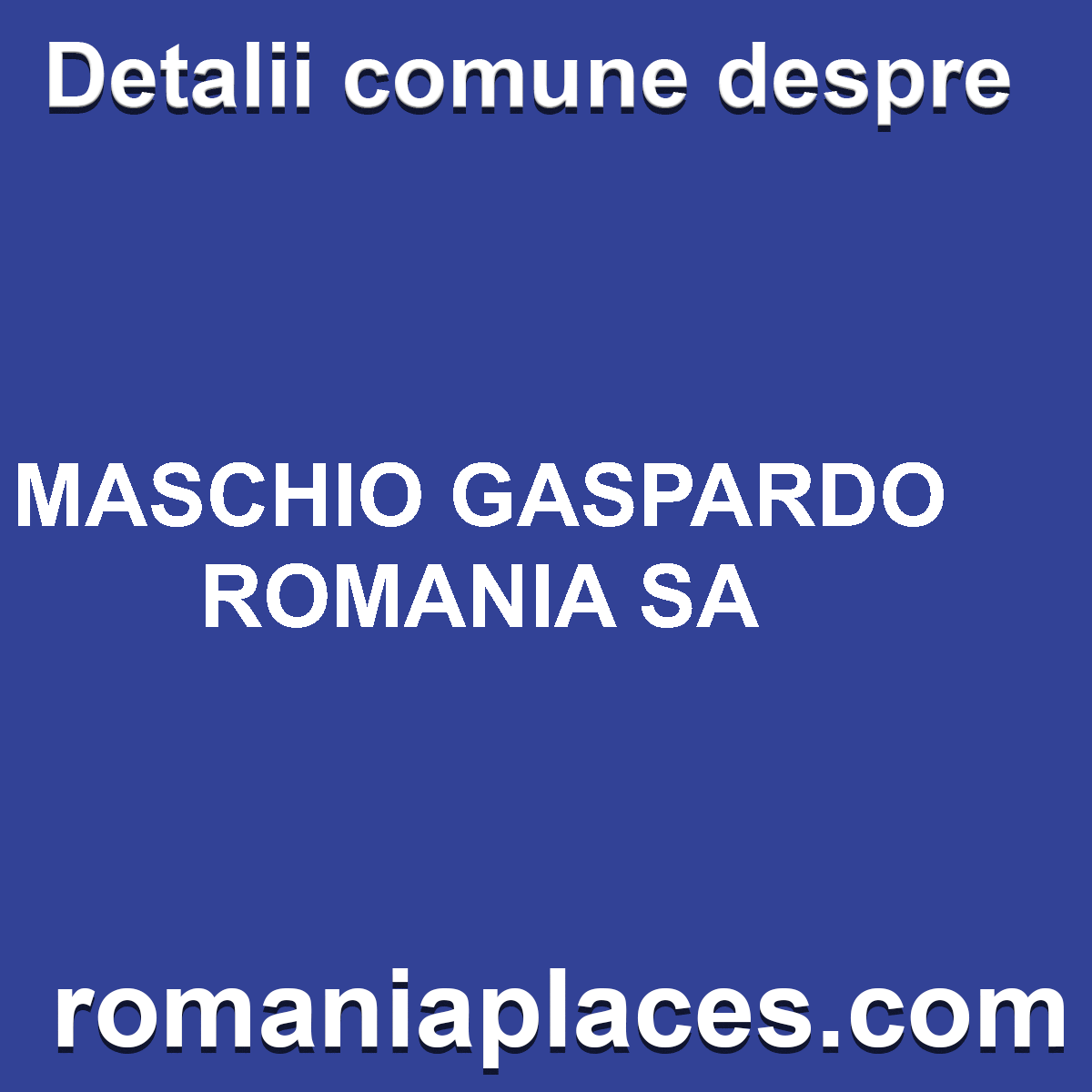 MASCHIO GASPARDO ROMANIA SA