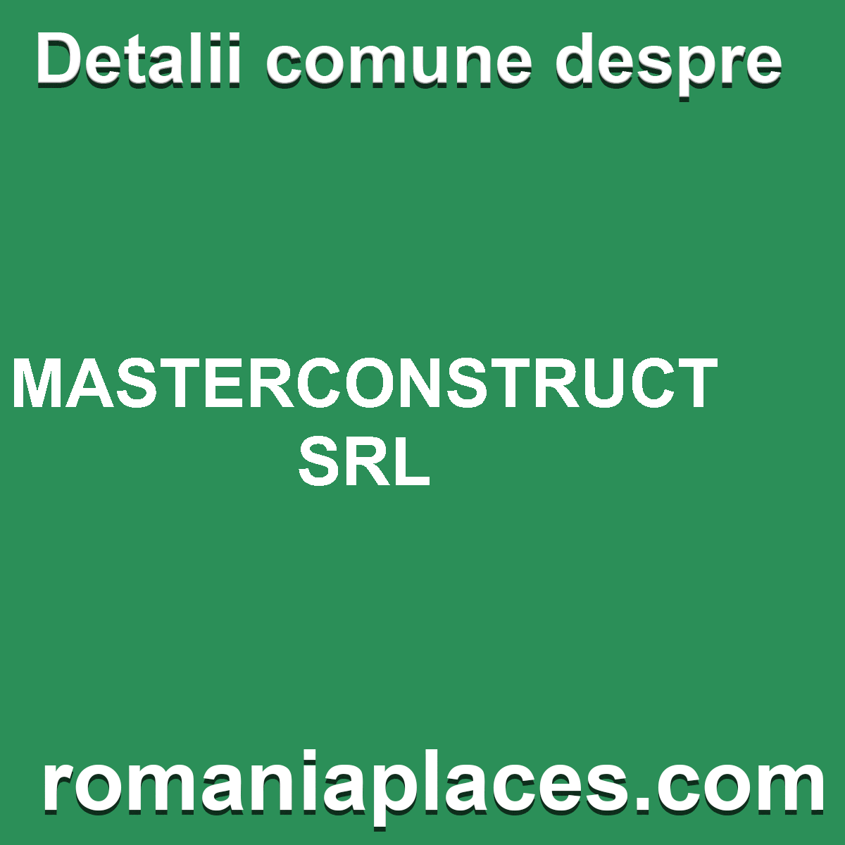 MASTERCONSTRUCT SRL