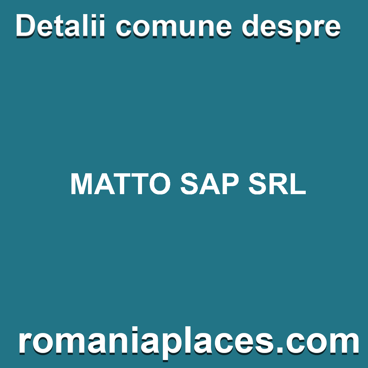 MATTO SAP SRL