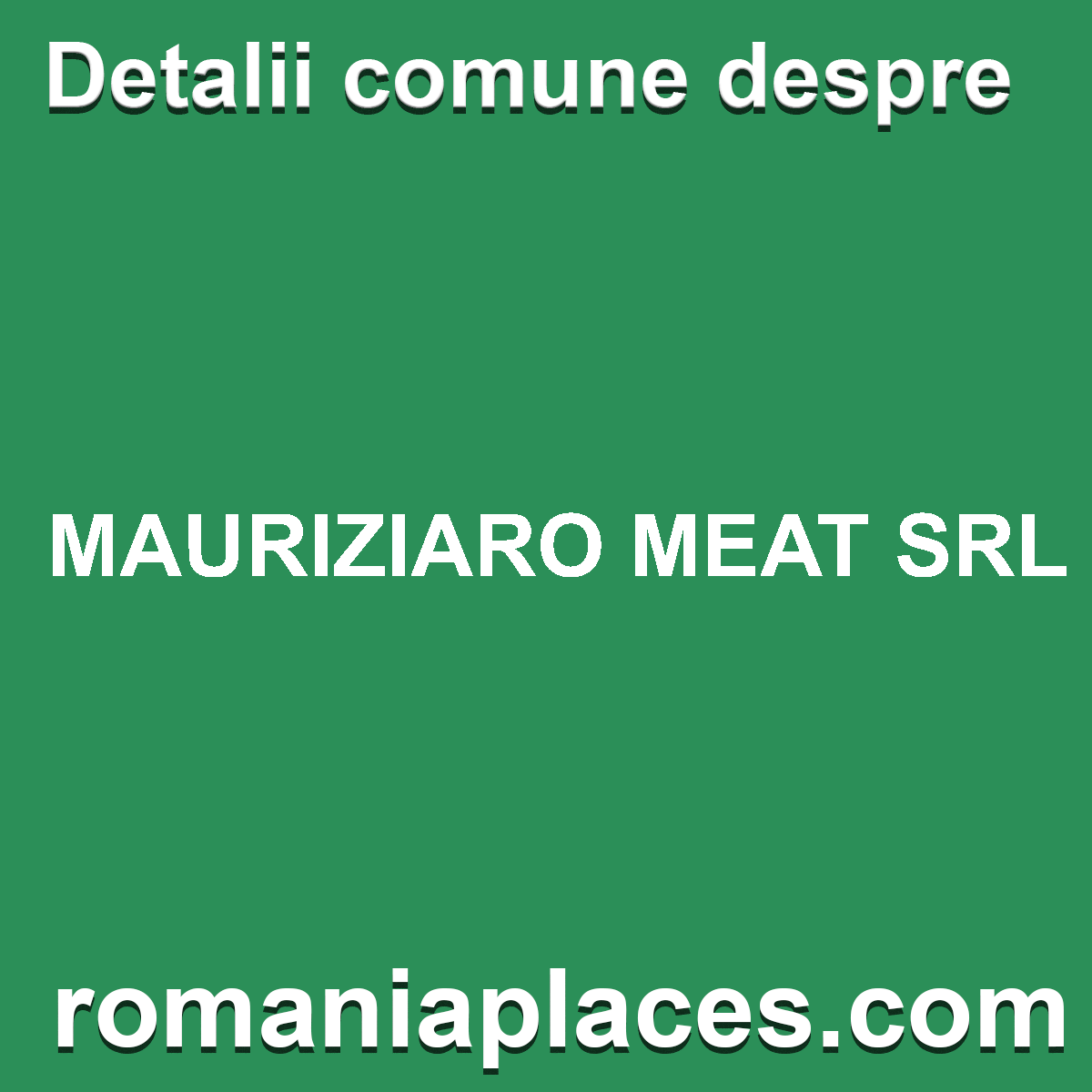 MAURIZIARO MEAT SRL