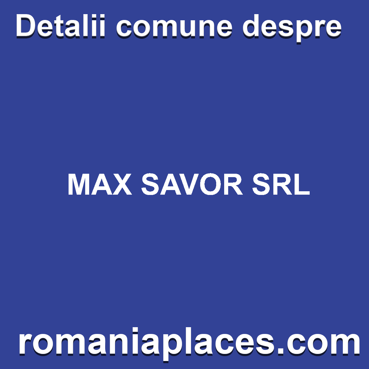 MAX SAVOR SRL