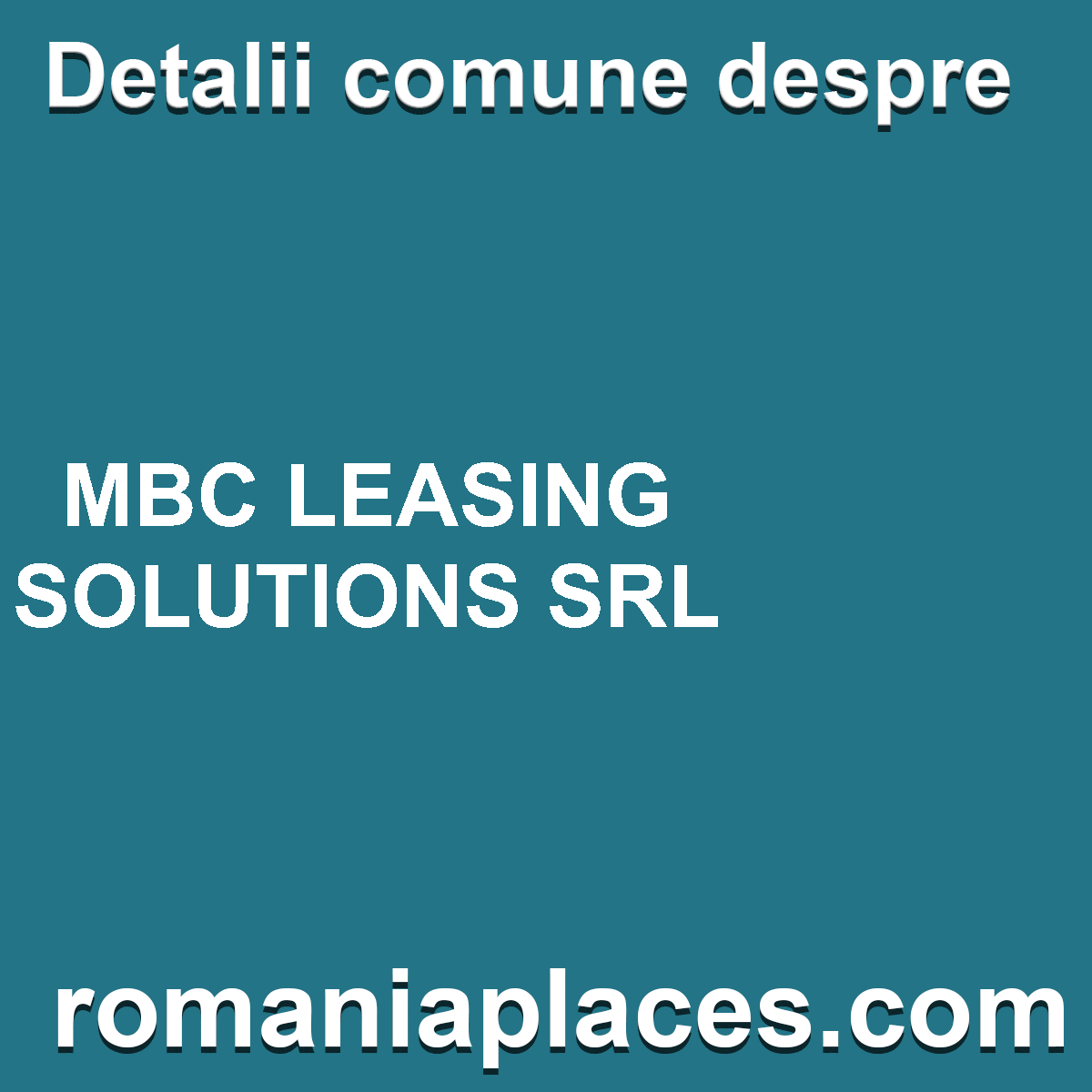 MBC LEASING SOLUTIONS SRL