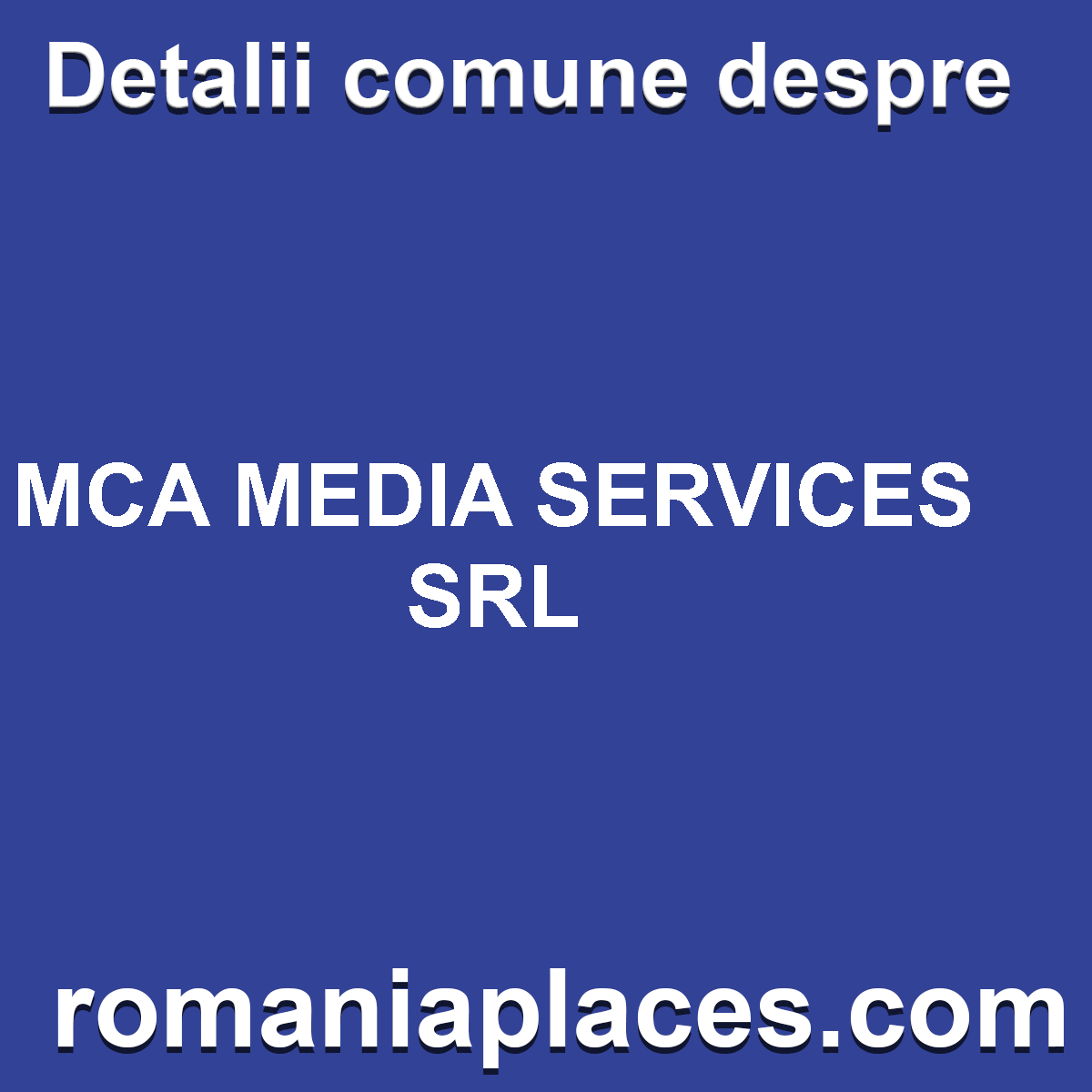MCA MEDIA SERVICES SRL