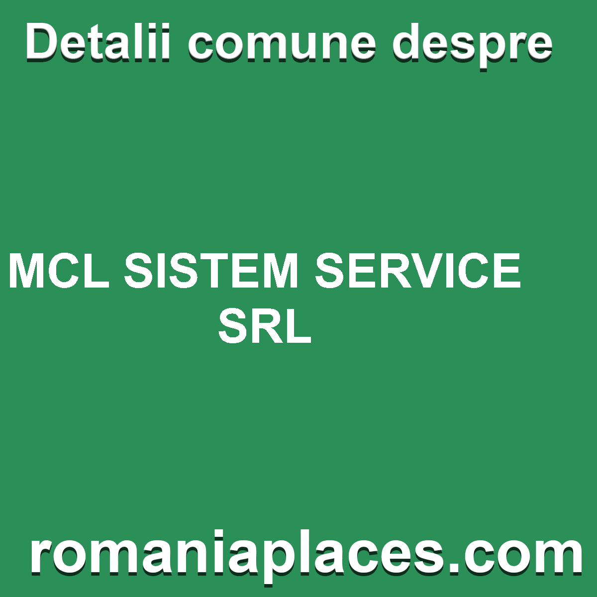 MCL SISTEM SERVICE SRL