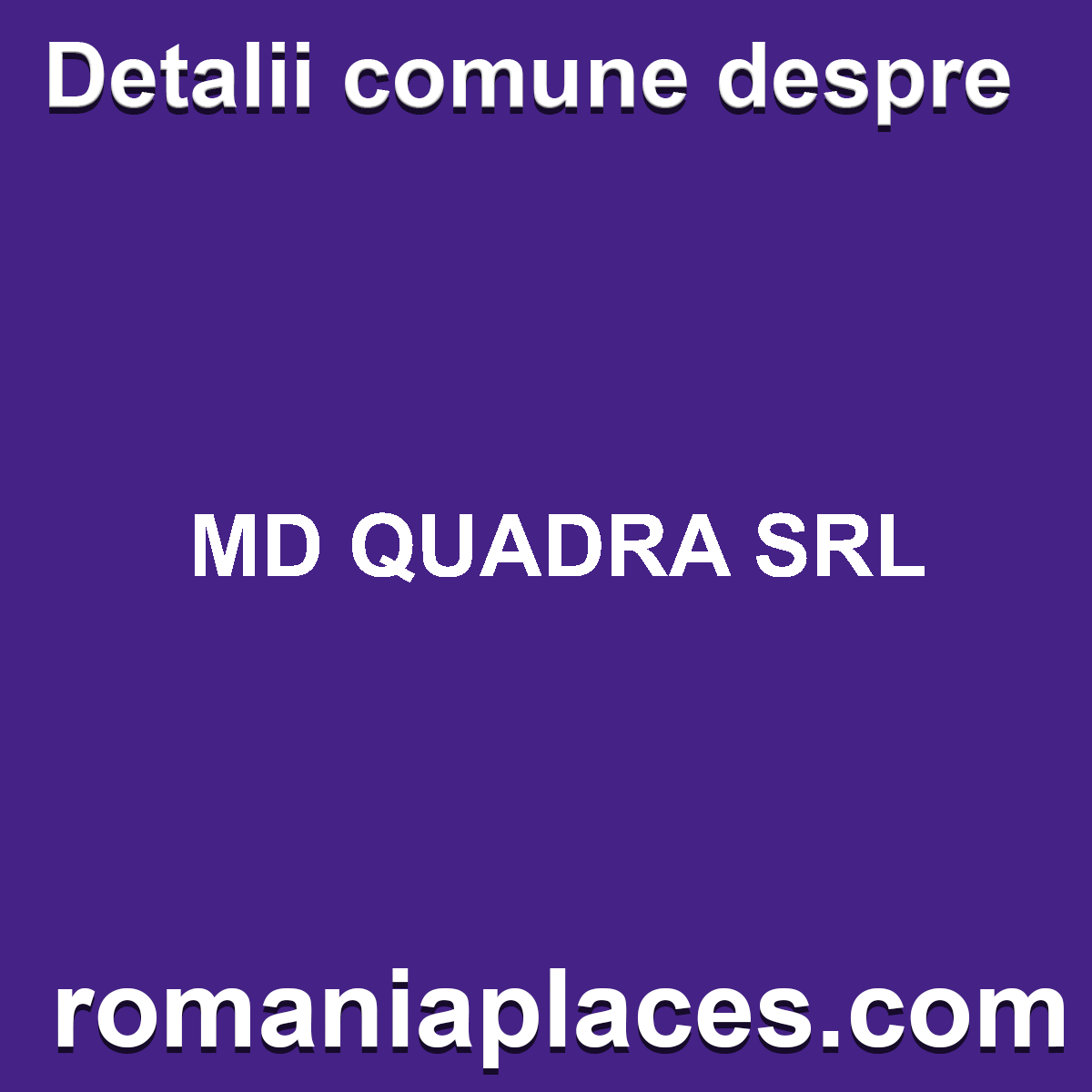 MD QUADRA SRL