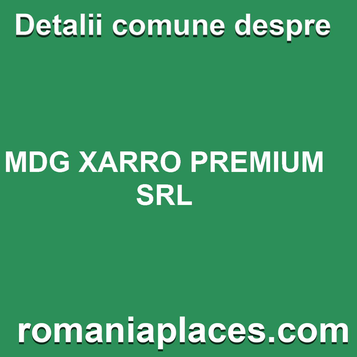 MDG XARRO PREMIUM SRL