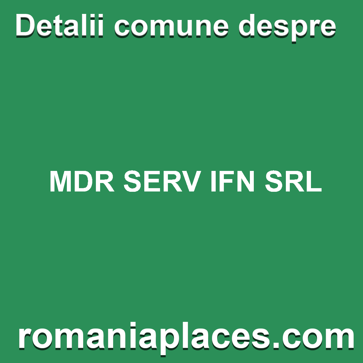 MDR SERV IFN SRL
