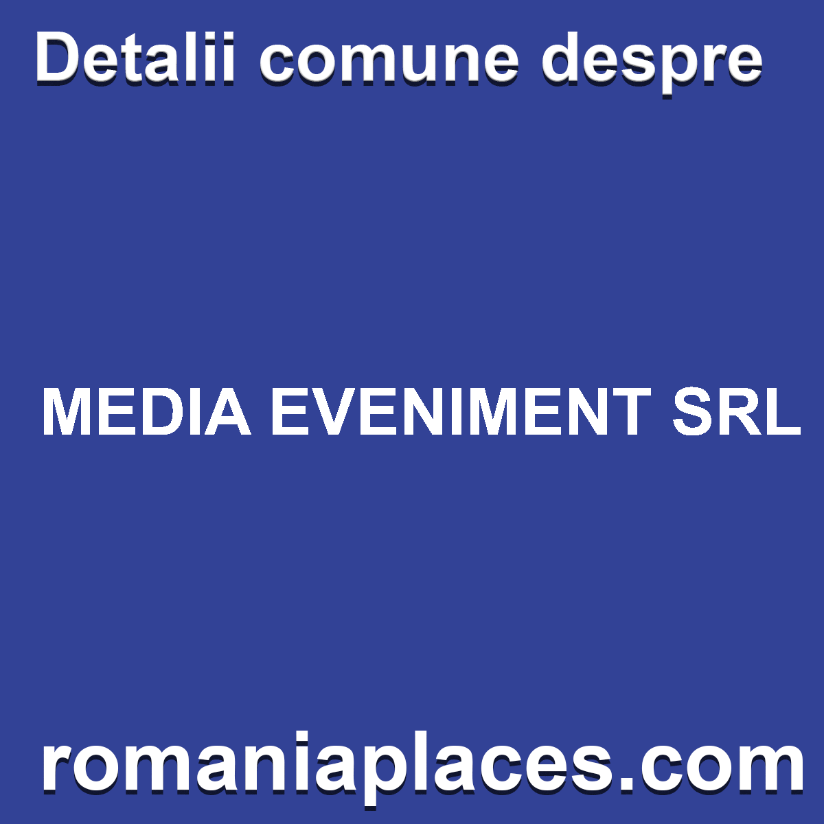 MEDIA EVENIMENT SRL