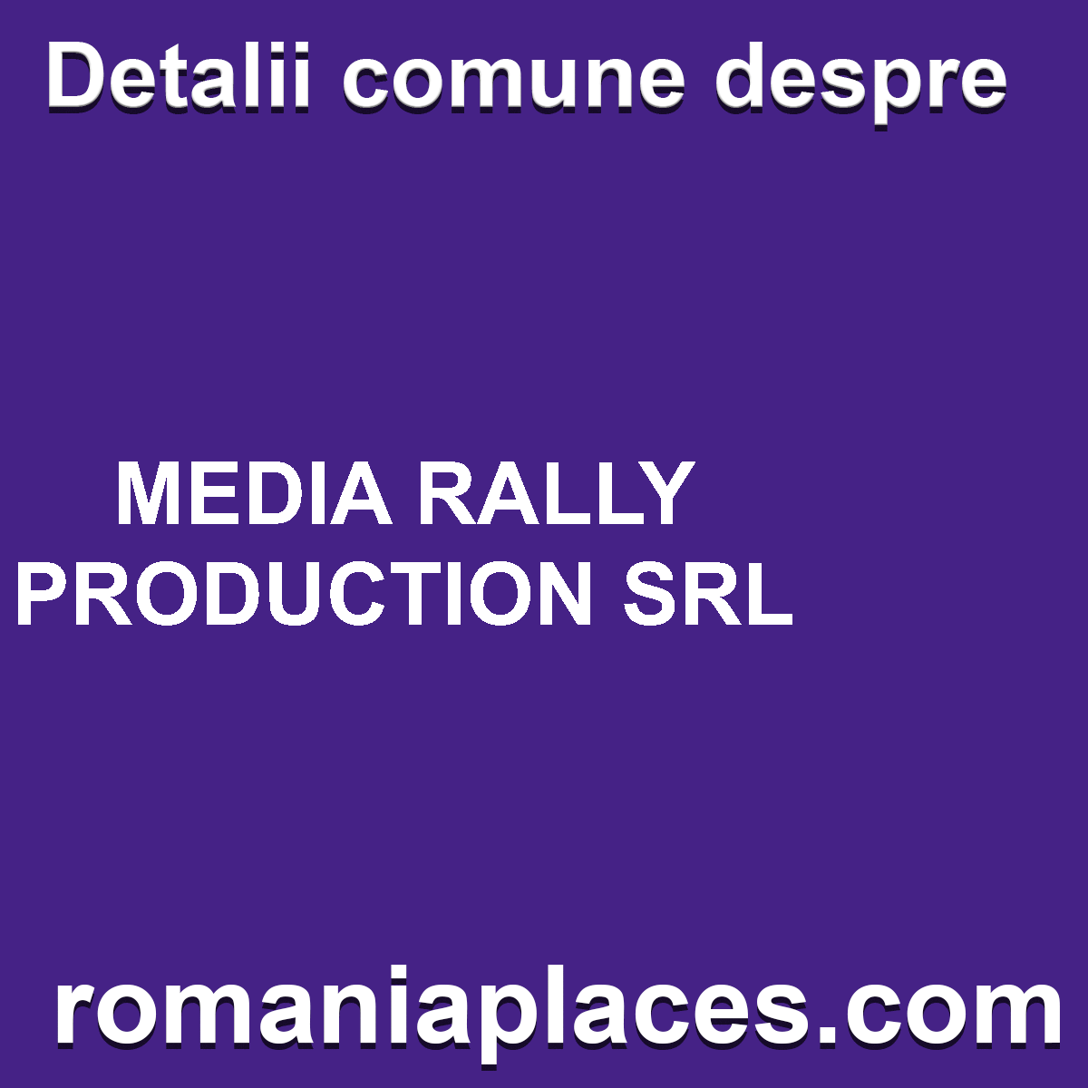 MEDIA RALLY PRODUCTION SRL