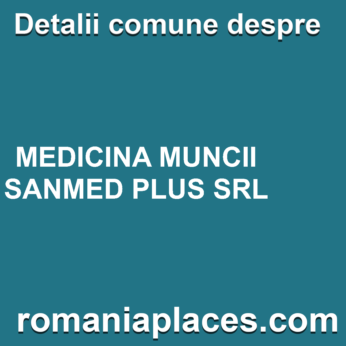 MEDICINA MUNCII SANMED PLUS SRL
