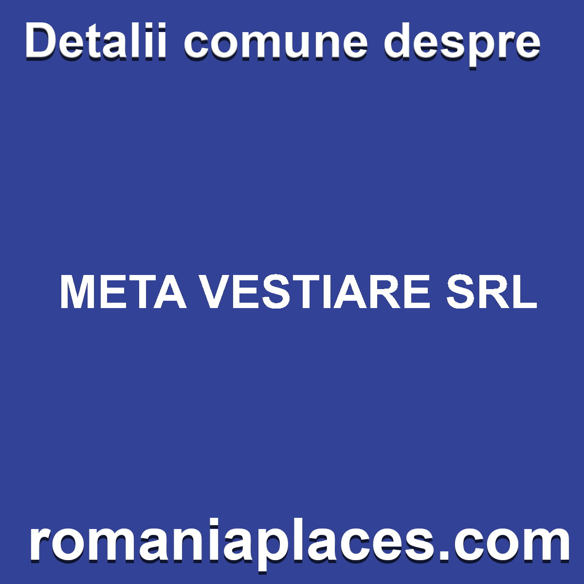 META VESTIARE SRL