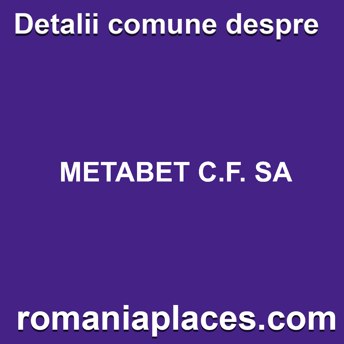 METABET C.F. SA